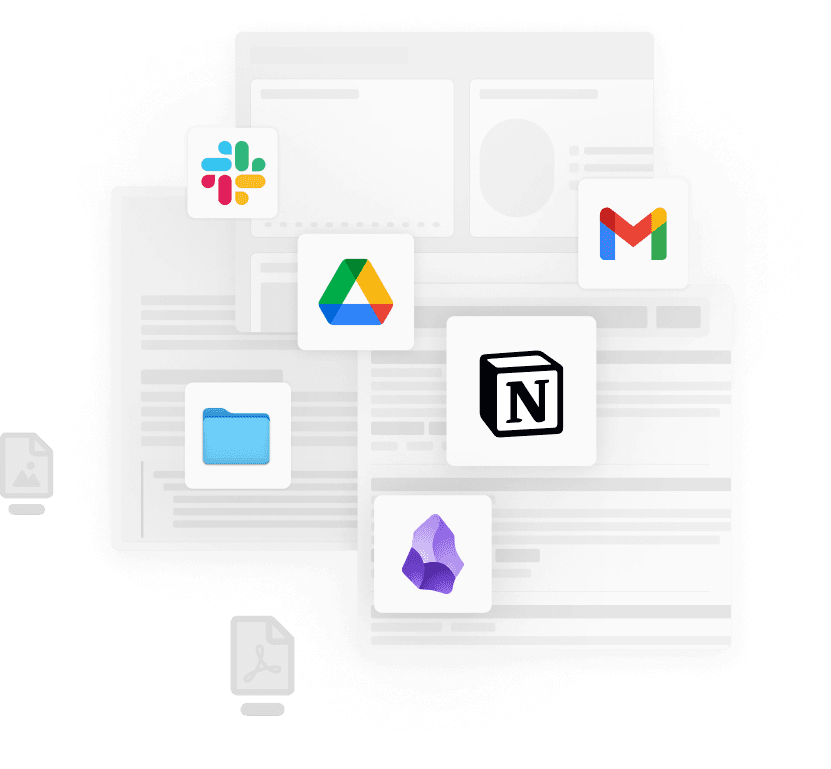 Before — scattered data across apps